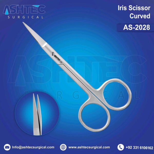 Iris Scissor, Curved, Size 10.5cm ,Satin Finish