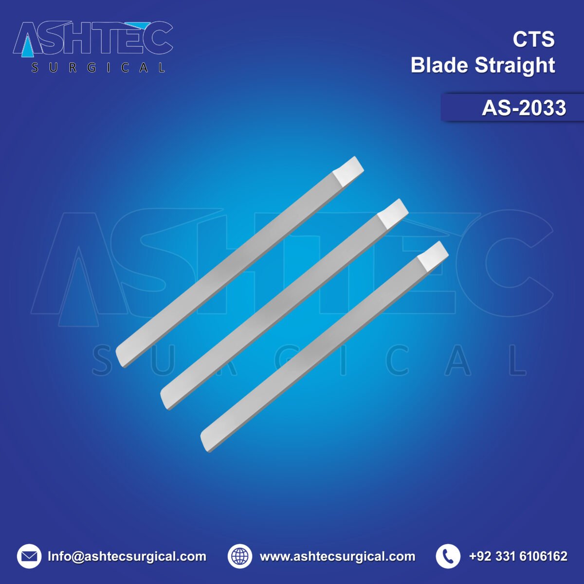 CTS Blades for Hair Transplant – Straight (AS-2033) - Image 1