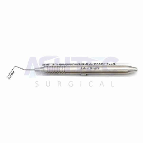 CP-11.5B (WHO) Ball Ended Probe, 3.5-5.5-8.5-11.5mm, SE