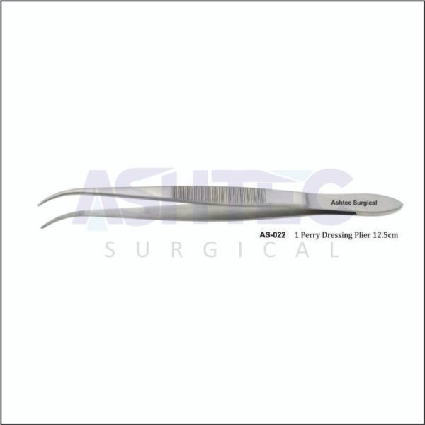 Perry Dressing Forceps, Serrated Tip, 12.5cm