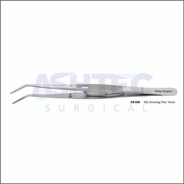18L Dressing Plier With Pin & Lock, Serrated 1mm Tip, 16cm
