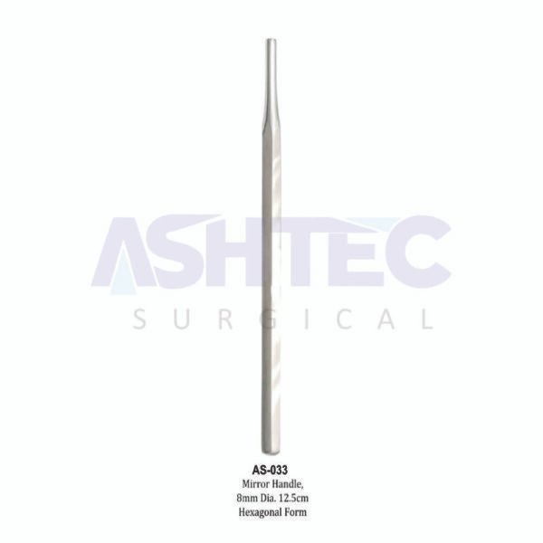 Mirror Handle, 8mm dia, 12.5cm, Hexagonal Form