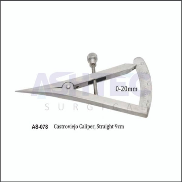 Castroviejo Caliper, Straight, 0-20mm, 9cm