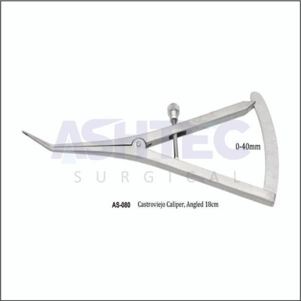 Castroviejo Caliper, Angled, 0-40mm, 18cm