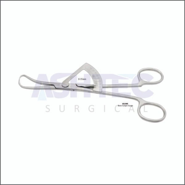 Dental Bone Caliper Implant Forceps, Sharp Ends, , 0-35mm, 12.5cm