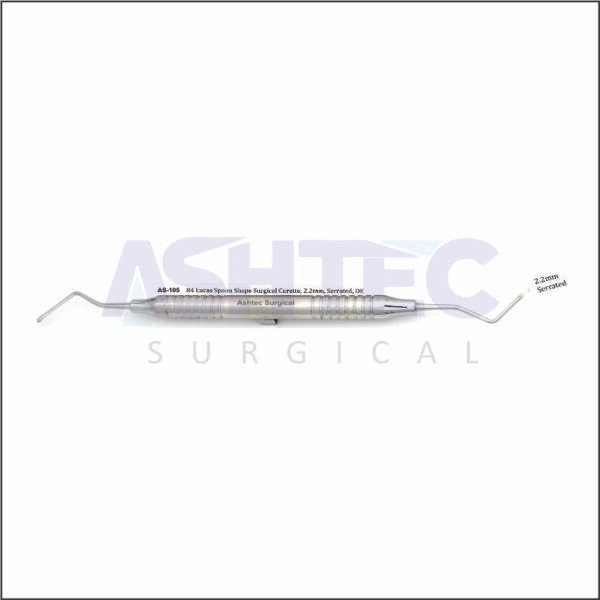 84 Lucas Spoon Shape Surgical Curette, 2.2mm Smooth Ends, Double Ended