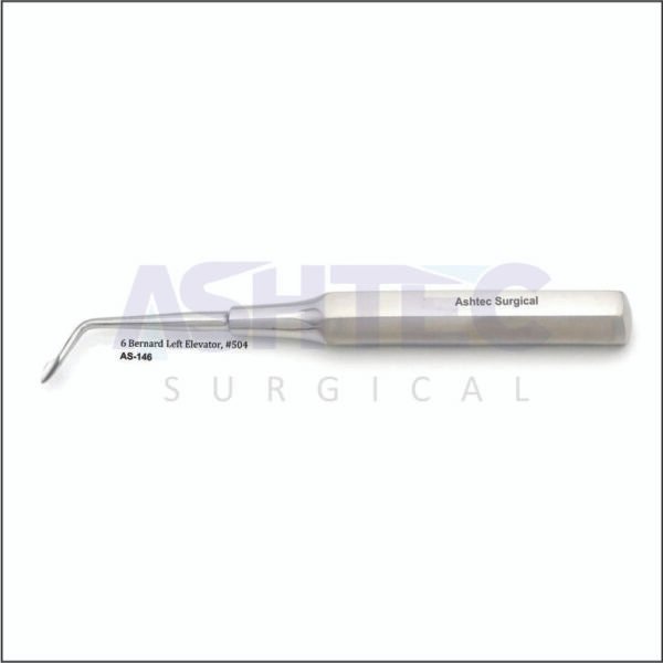 6 Bernard Root Tip Elevator, Left 4mm, 15.5cm, Slim Handle