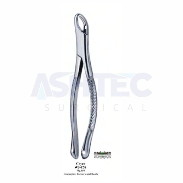 Cryer American Pattern Extracting Forceps, For Upper Incisors, Premolars & Roots, Fig. 150