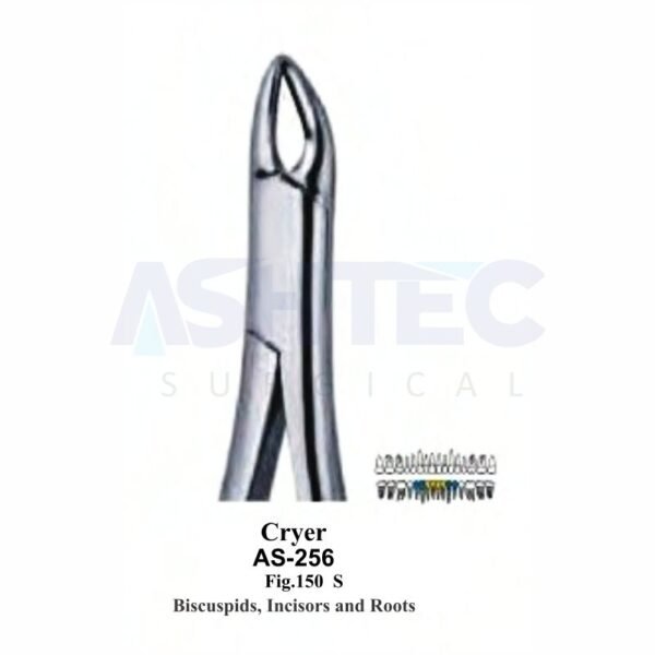 Cryer American Pattern Extracting Forceps, For Bicuspids, Incisors & Roots, Fig. 150S