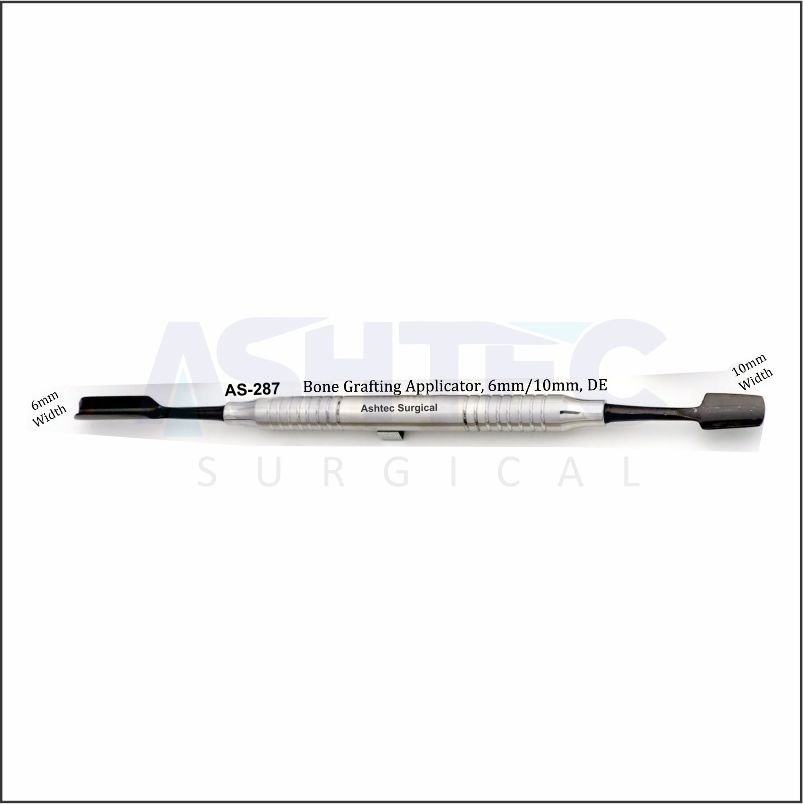 AS-287 Bone Grafting Applicator, 6mm/10mm, Double Ended, Black Line - Image 1