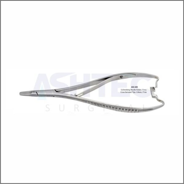 Lichtenberg Needle Holder, Cross Serrated, 1.0mm, 17cm