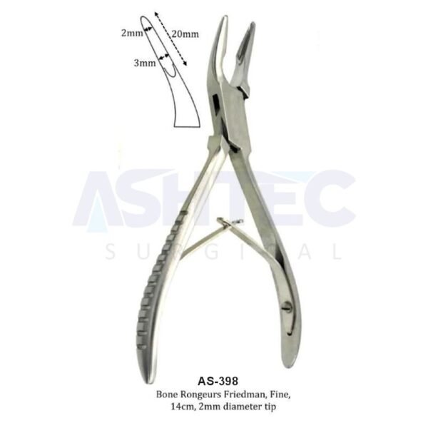 Friedman Bone Rongeurs, Fine 2x3x20mm Tip, 14cm