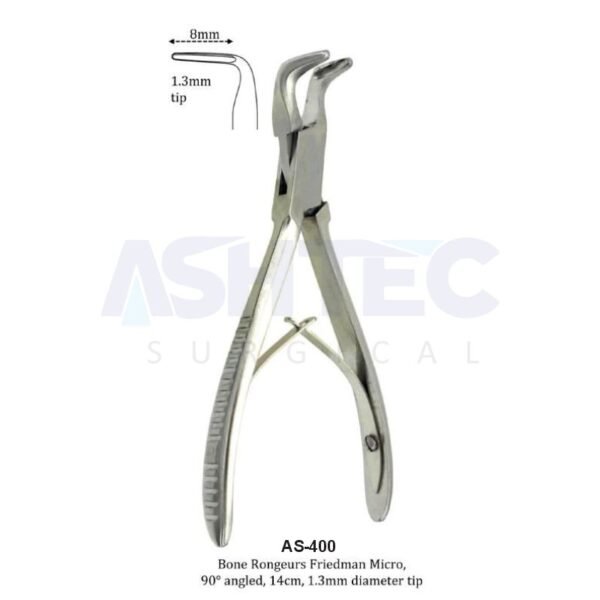 Friedman Bone Rongeurs, Micro 1.3x8mm Tip, B414, 14cm