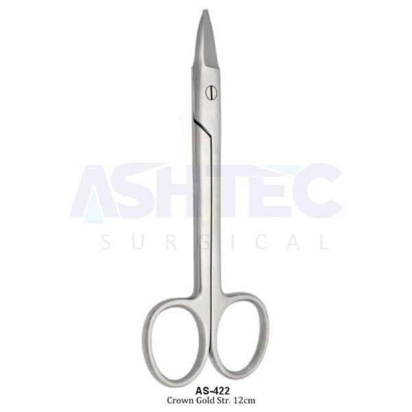 Crown Gold Scissors, 12cm, Straight