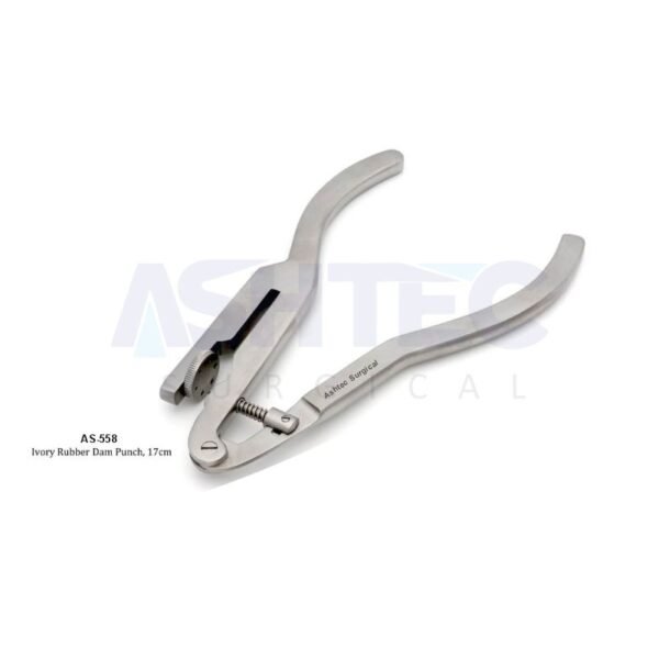 Ivory Rubber Dam Punch, 17cm