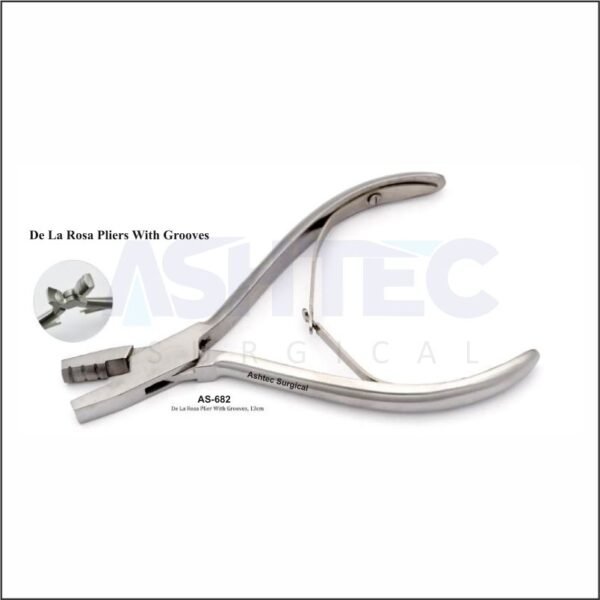 De La Rosa Orthodontic Plier with Grooves, 13.5cm