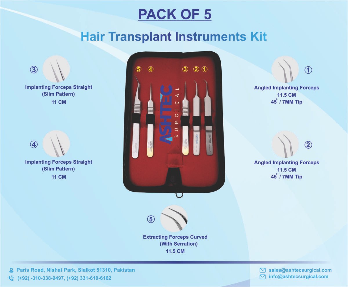 Hair Transplant Instrument Kit (Pack of 5) - Image 1