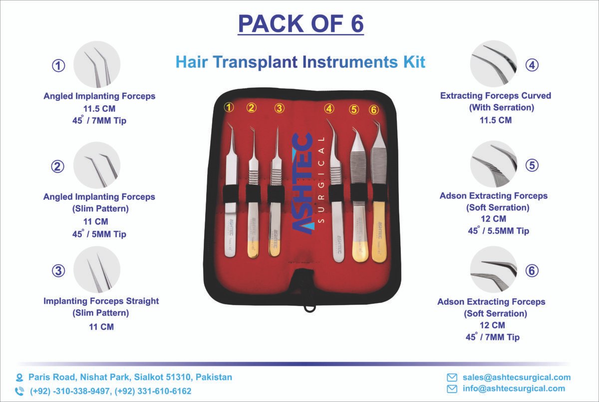 Hair Transplant Instrument Kit (Pack of 6) - Image 1